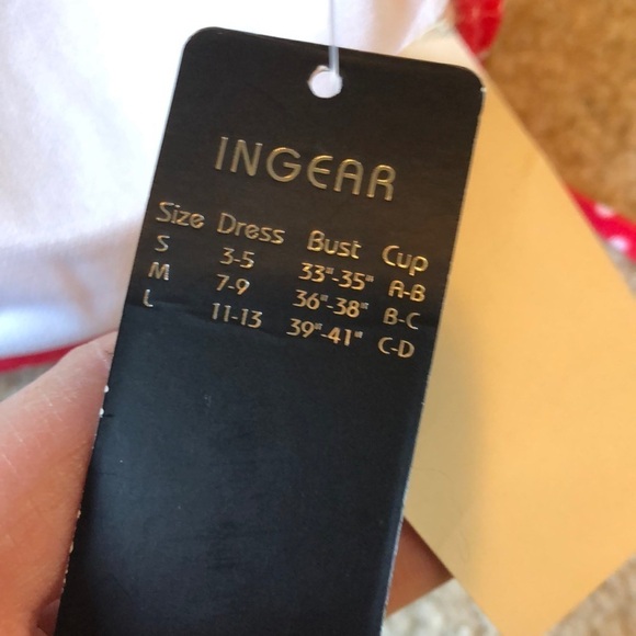 NWT Ingear coral bikini top sz S polka dot ruffles - Picture 7 of 9